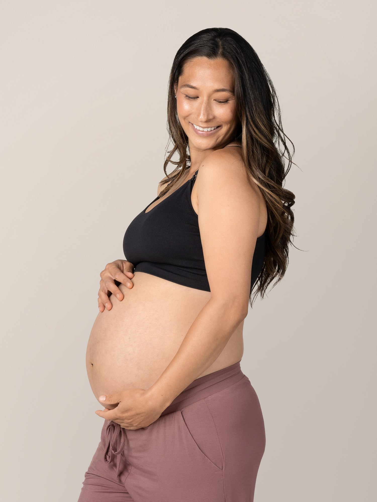 Mia Maternity & Nursing Lounge Bra | Black - Hello Baby Apparel