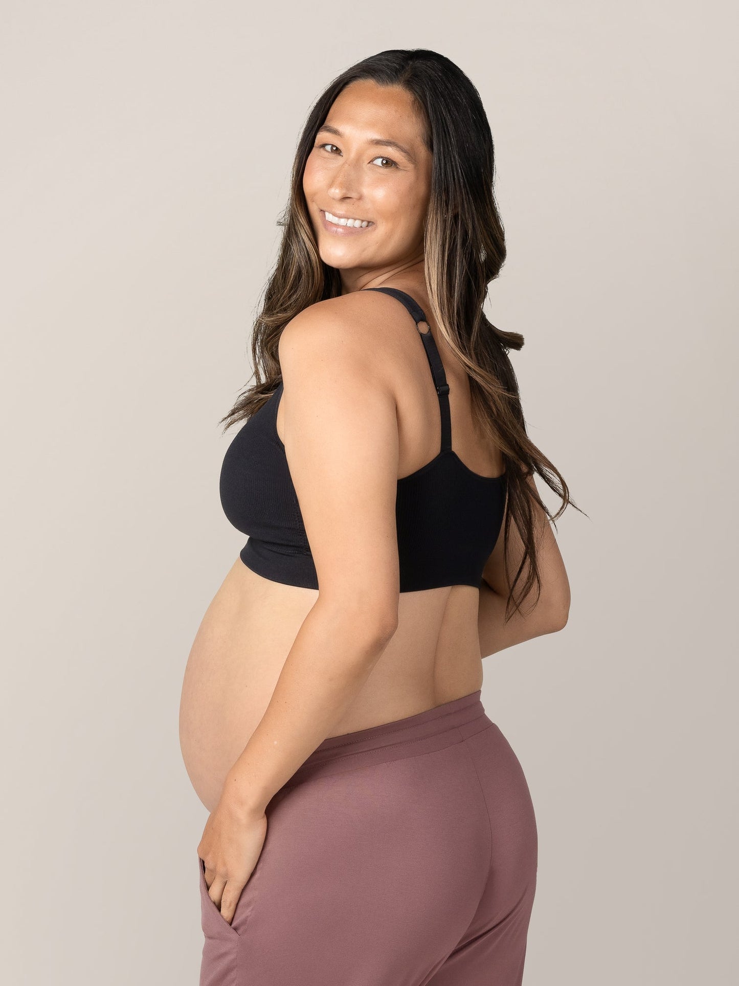 Mia Maternity & Nursing Lounge Bra | Black - Hello Baby Apparel
