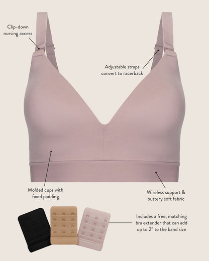 Minimalist Maternity & Nursing Bra | Black - Hello Baby Apparel