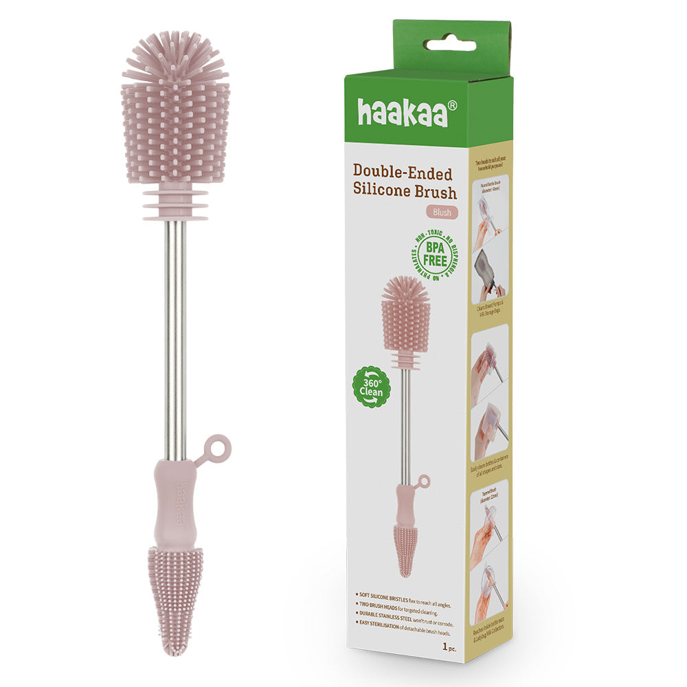 Haakaa Double-Ended Silicone Brush 1 PK - Hello Baby Apparel