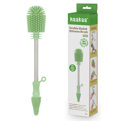 Haakaa Double-Ended Silicone Brush 1 PK - Hello Baby Apparel
