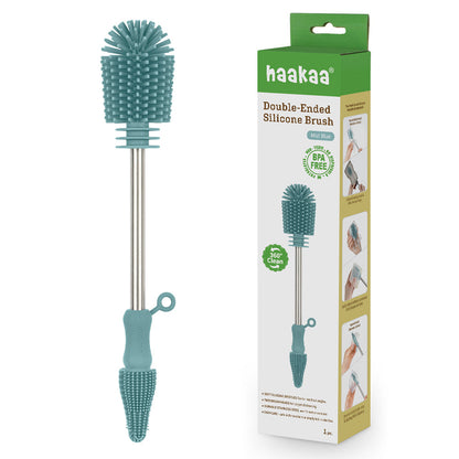 Haakaa Double-Ended Silicone Brush 1 PK - Hello Baby Apparel