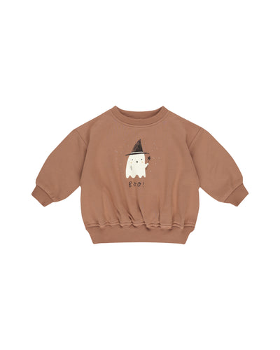 Quincy Mae Relaxed Fleece Sweatshirt || Boo