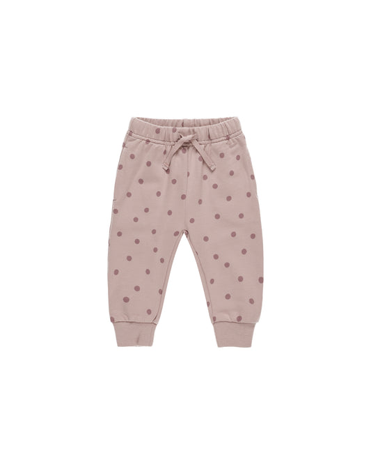 Quincy Mae Relaxed Fleece Sweatpant || Polka Dots