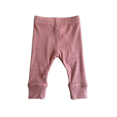 Babysprouts || Pale Brick Ribbed Leggings