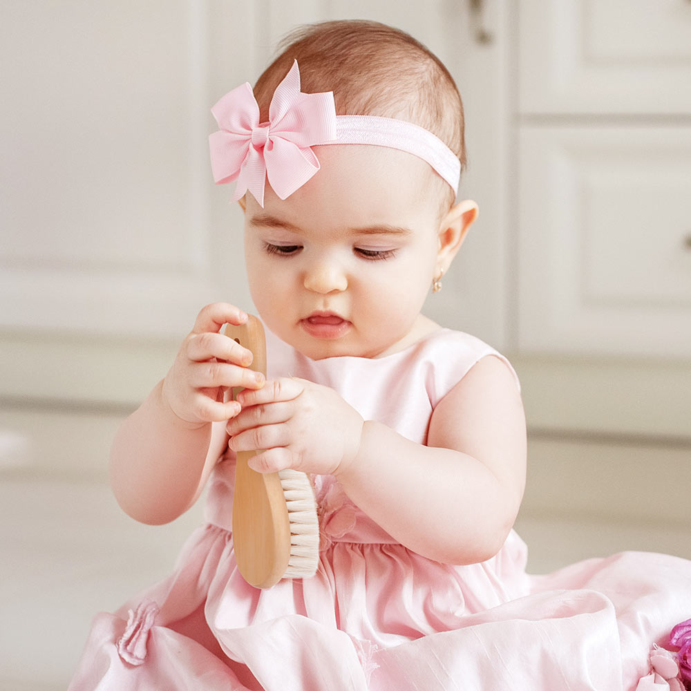 Haakaa Goats Wool Wooden Baby Brush & Comb Set - Hello Baby Apparel