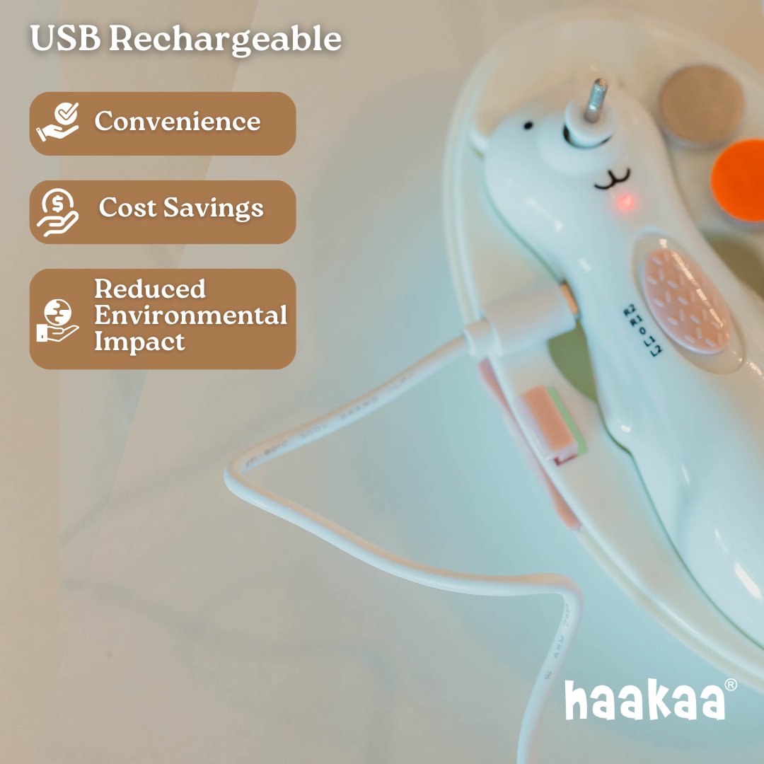 Haakaa Happii Bear Rechargeable Nail Trimmer Set - Hello Baby Apparel