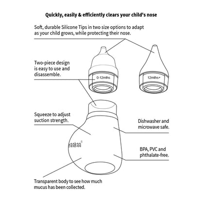Haakaa Easy-Squeezy Silicone Bulb Syringe (0m+) - Hello Baby Apparel