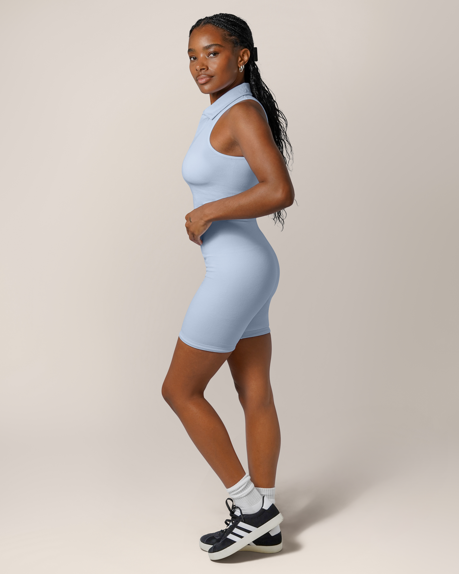 Sublime® Bamboo Maternity & Postpartum Bike Short | French Blue - Hello Baby Apparel