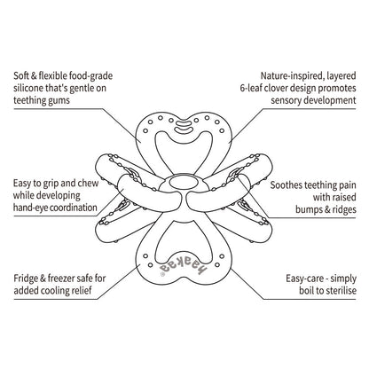 Haakaa Silicone Clover Teether 1 PK - Hello Baby Apparel