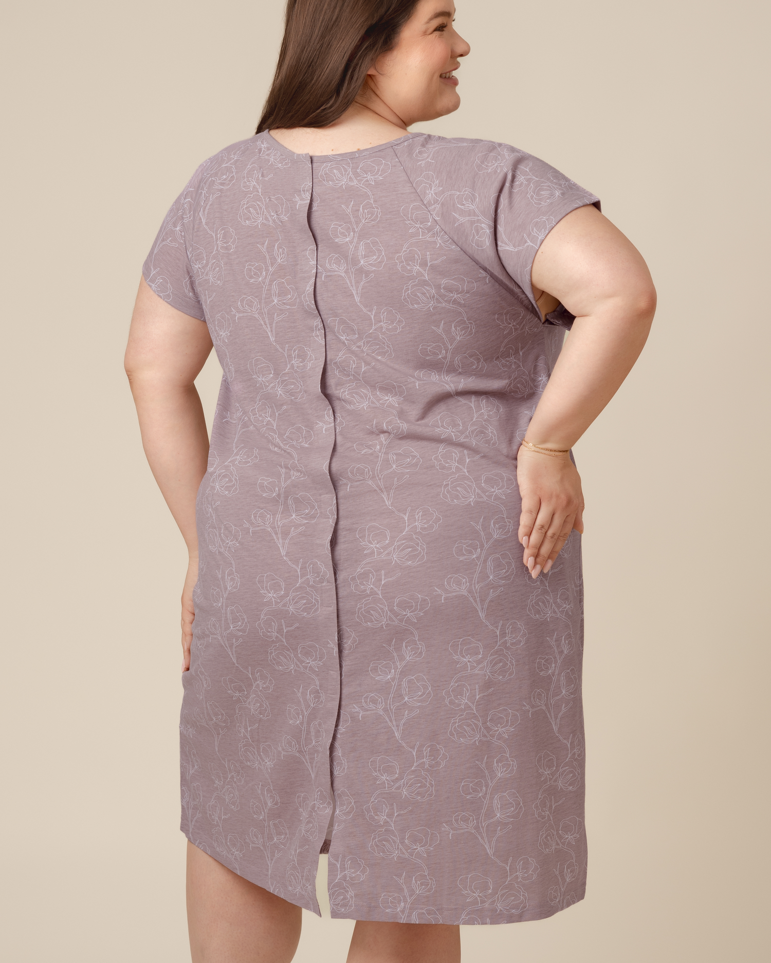 Universal Labor & Delivery Gown | Lilac Bloom - Hello Baby Apparel
