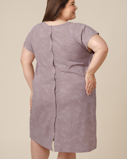Universal Labor & Delivery Gown | Lilac Bloom - Hello Baby Apparel
