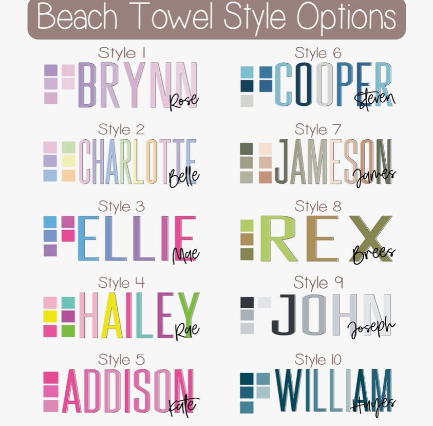 Personalized Beach Towel - PRE-ORDER