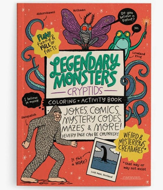 Legendary Monsters Cryptids Coloring, Activity, Jokes + More - Hello Baby Apparel