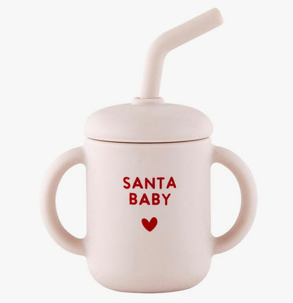 Silicone Sippy Cup - Santa Baby