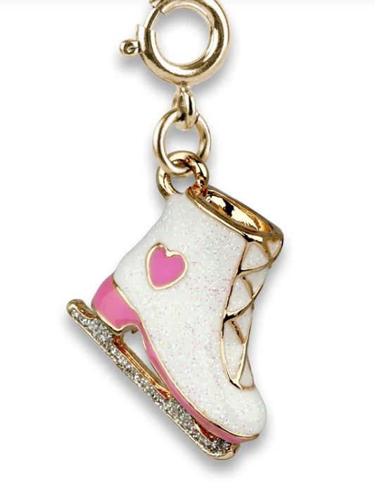Gold Glitter Ice Skate Charm - Hello Baby Apparel