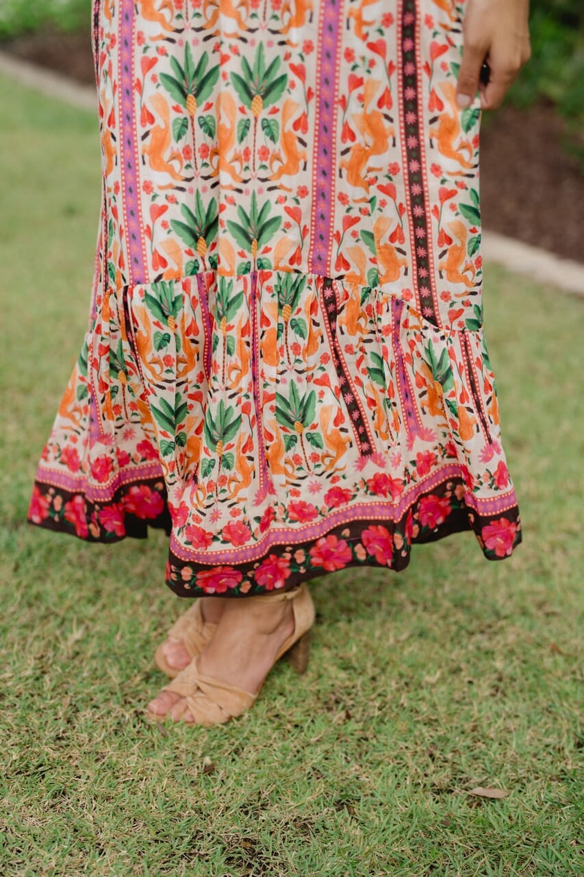 Lydia Flutter Sleeve Maxi Dress - Hello Baby Apparel