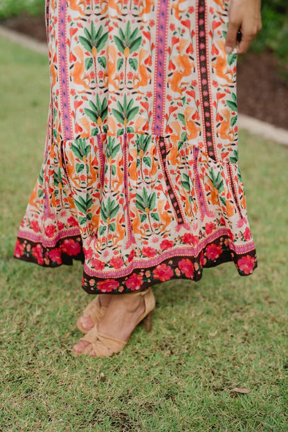 Lydia Flutter Sleeve Maxi Dress - Hello Baby Apparel
