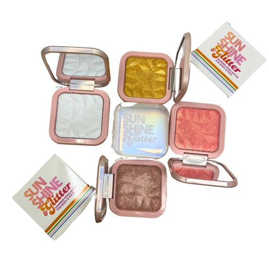 Sunshine & Glitter Highlighter Shimmer Compacts - Hello Baby Apparel