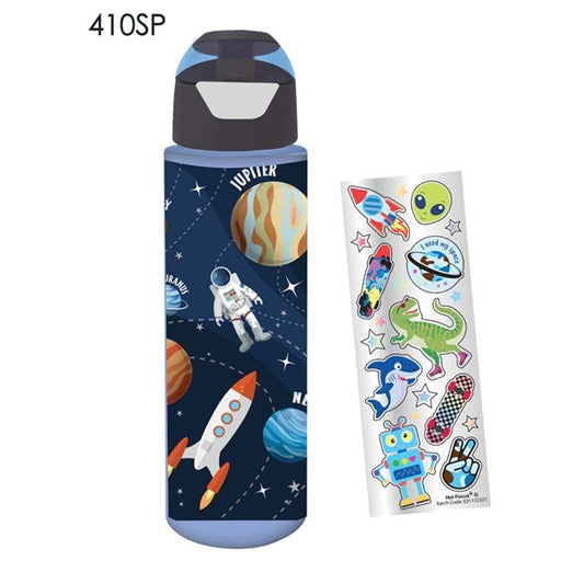 H2O Bottle + Stickers | Space - Hello Baby Apparel