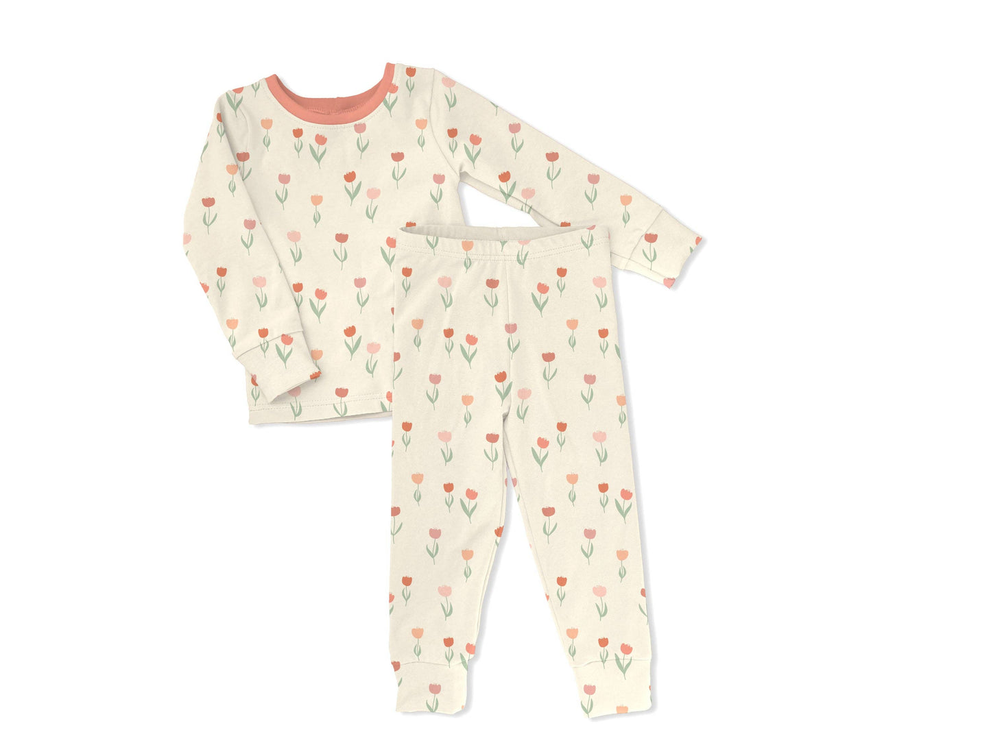 Too Cute Tulips 2-Piece Bamboo Pajamas